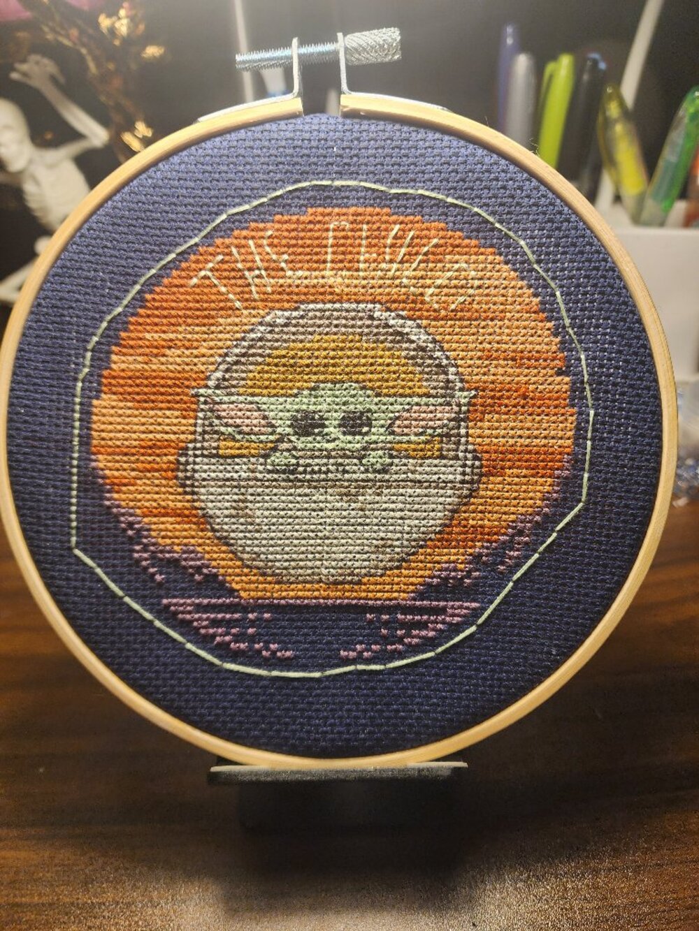The Child Completed Cross Stitch Wall Hanging